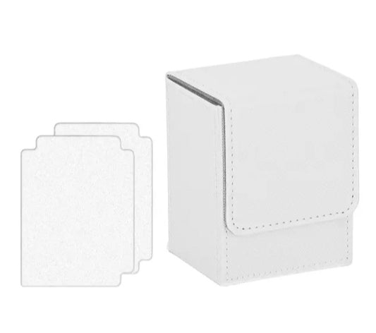 White Faux Leather Deck Box