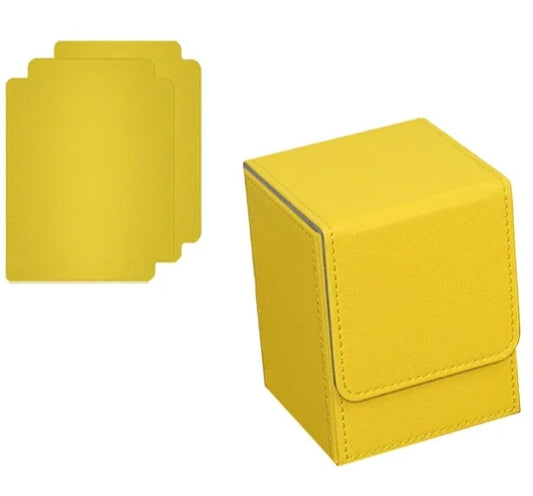 Yellow Faux Leather Deck Box