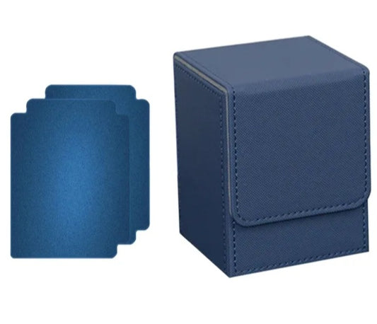Blue Faux Leather Deck Box