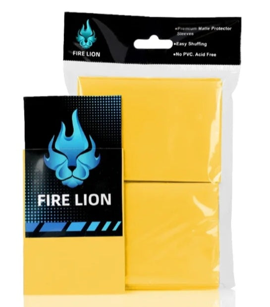 100pcs Yellow Trading Card Sleeves