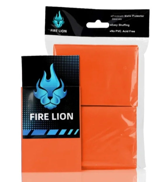 100pcs Orange Trading Card Sleeves