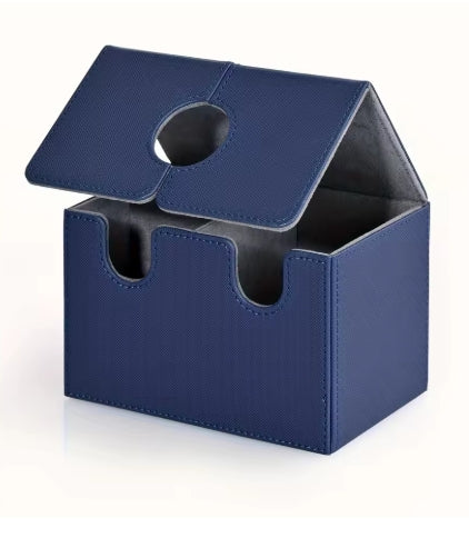 Blue Double Deck Box with Dice Tray