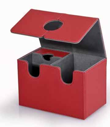 Red Double Deck Box with Dice Tray