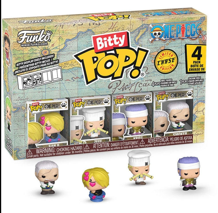 Image of One Piece Sanji Funko Bitty Pop! Mini-Figure 4-Pack Smoker Chase