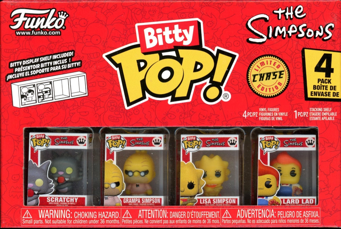 Image of The Simpsons Scratchy Funko Bitty Pop! Mini-Figure 4-Pack Lard Lad Chase
