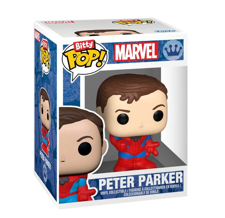Image of Spider-Man Peter Parker Funko Bitty Pop! Mini-Figure 4-Pack Peter Parker Chase