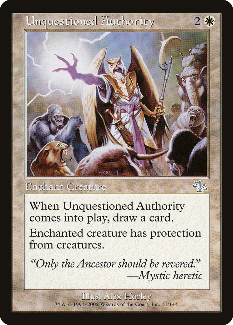 Image of Unquestioned Authority (JUD-031) - Judgment Foil
