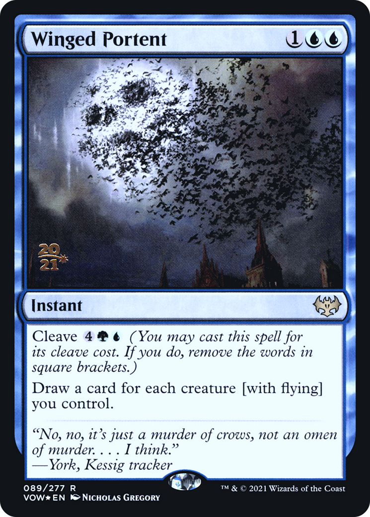 Image of Winged Portent (PRE-089) - Innistrad: Crimson Vow Promos Foil
