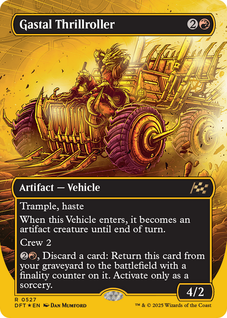 Image of Gastal Thrillroller (Borderless) (First-Place Foil) (DFT-527) - Aetherdrift (Borderless) Foil