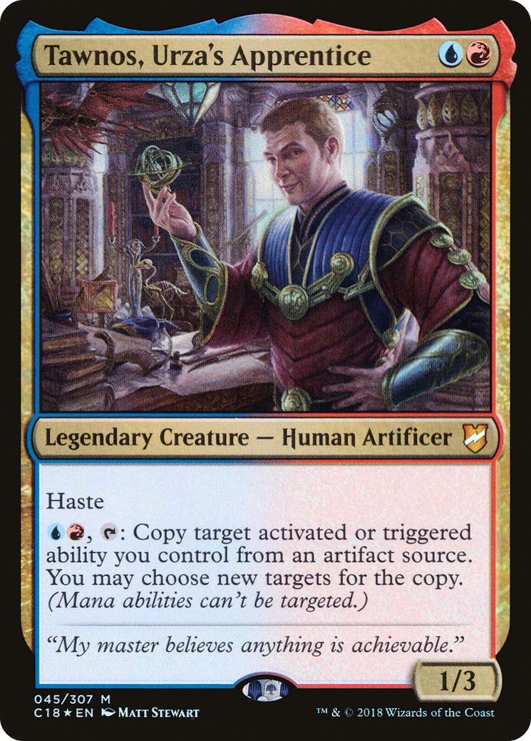 Image of Tawnos, Urza's Apprentice (C18-045) - Commander 2018 Foil