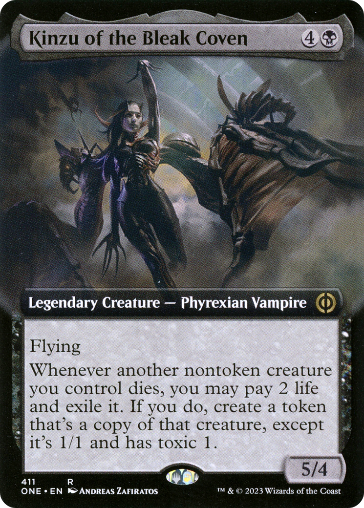 Image of Kinzu of the Bleak Coven (Extended Art) (ONE-411) - Phyrexia: All Will Be One: (Extended Art) Foil