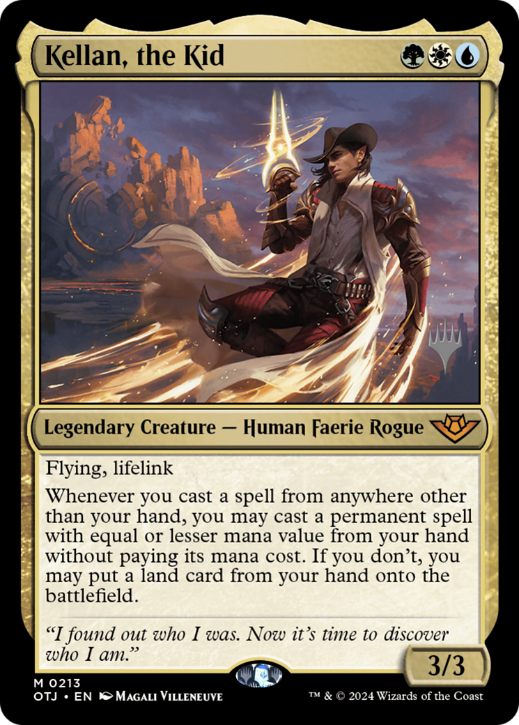 Image of Kellan, the Kid (PPOTJ-213) - Outlaws of Thunder Junction Promos Foil