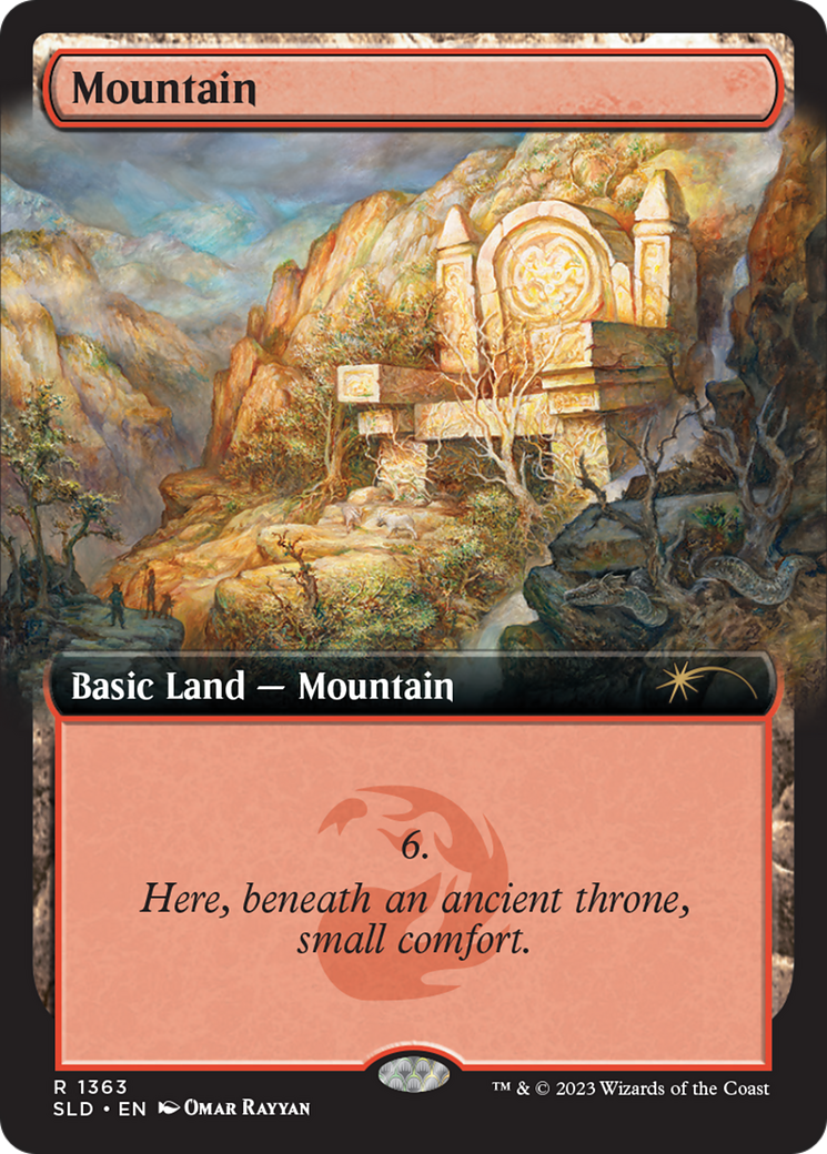 Image of Mountain (1363) (SLD-1363) - Secret Lair Drop: (Extended Art) Foil