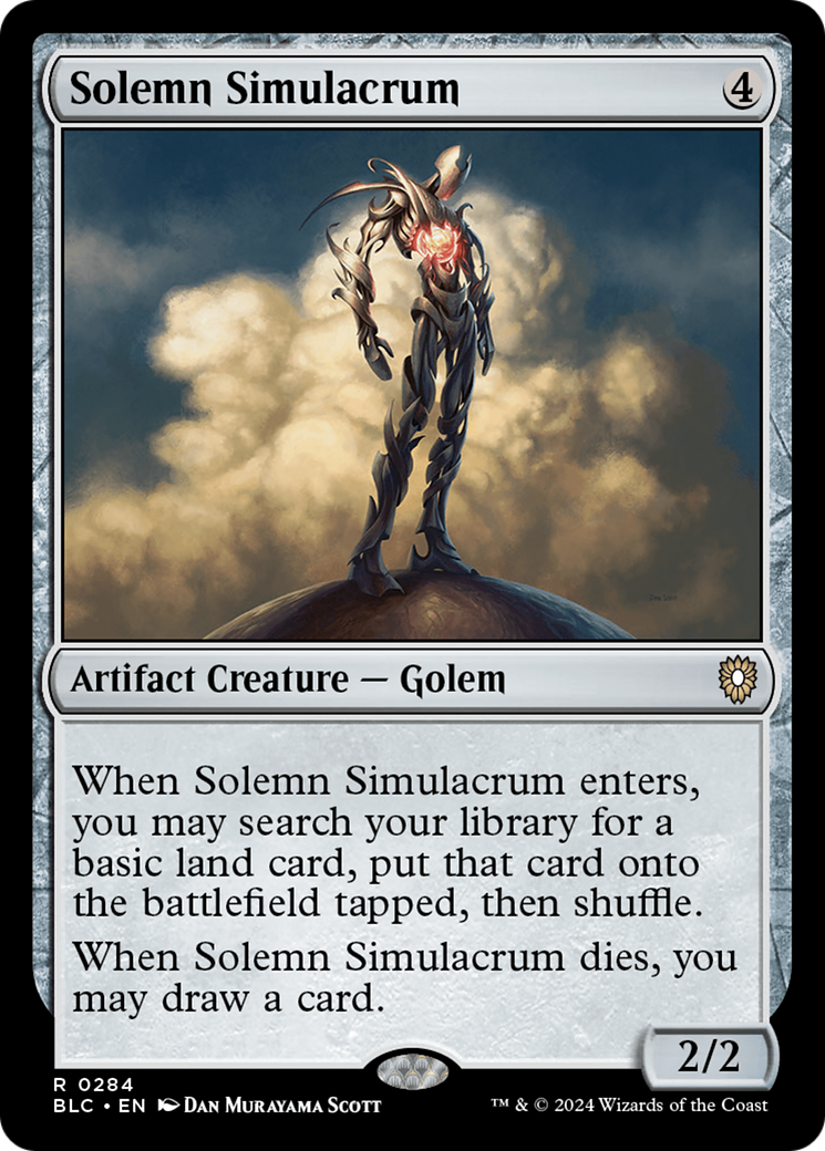 Image of Solemn Simulacrum (BLC-284) - Bloomburrow Commander
