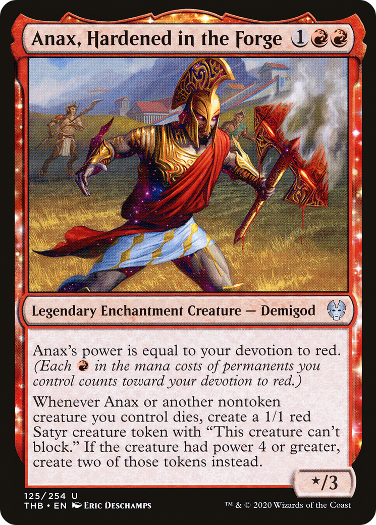 Image of Anax, Hardened in the Forge (THB-125) - Theros Beyond Death: (enchantment) Foil