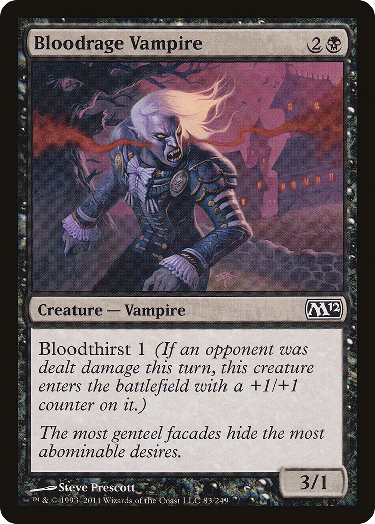 Image of Bloodrage Vampire (M12-083) - Magic 2012 Foil