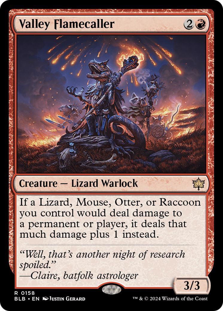 Image of Valley Flamecaller (BLB-158) - Bloomburrow Foil