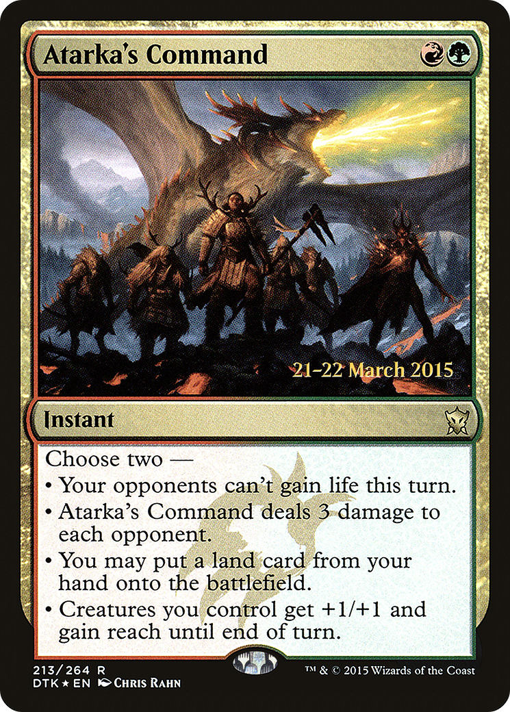 Image of Atarka's Command (PRE-213) - Dragons of Tarkir Promos Foil