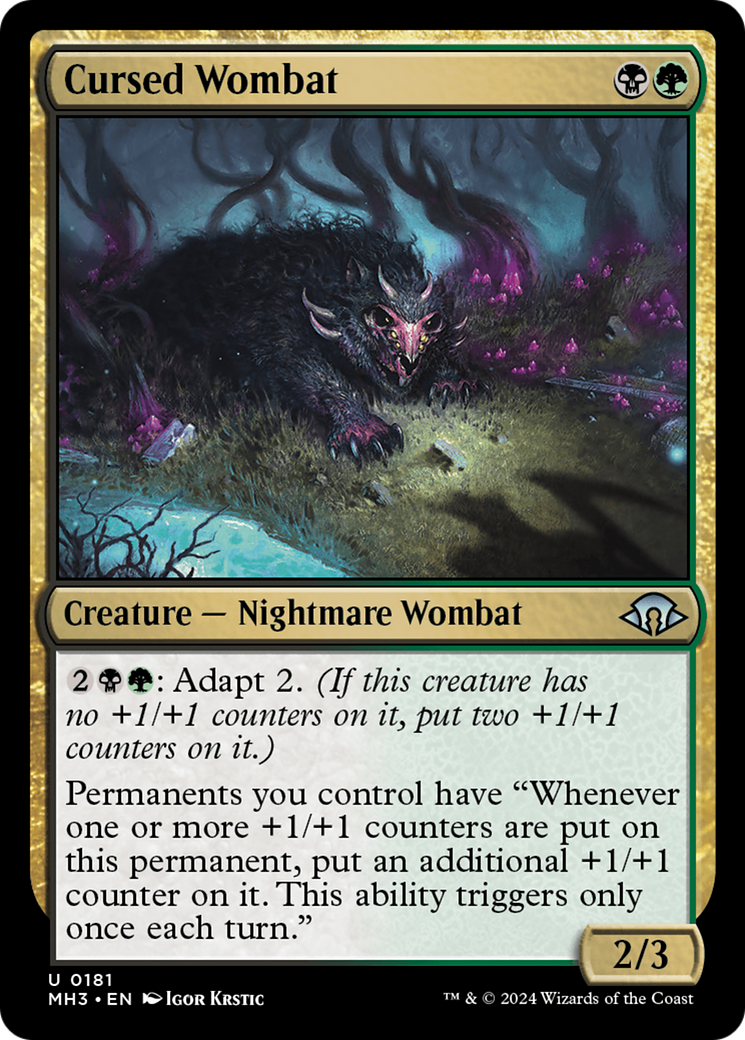 Image of Cursed Wombat (MH3-181) - Modern Horizons 3