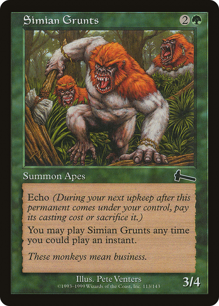 Image of Simian Grunts (ULG-113) - Urza's Legacy Foil