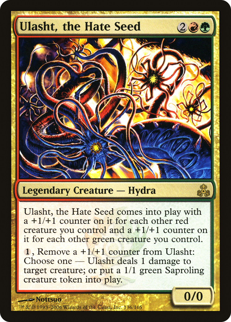 Image of Ulasht, the Hate Seed (GPT-136) - Guildpact Foil