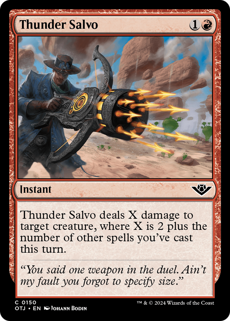 Image of Thunder Salvo (OTJ-150) - Outlaws of Thunder Junction Foil