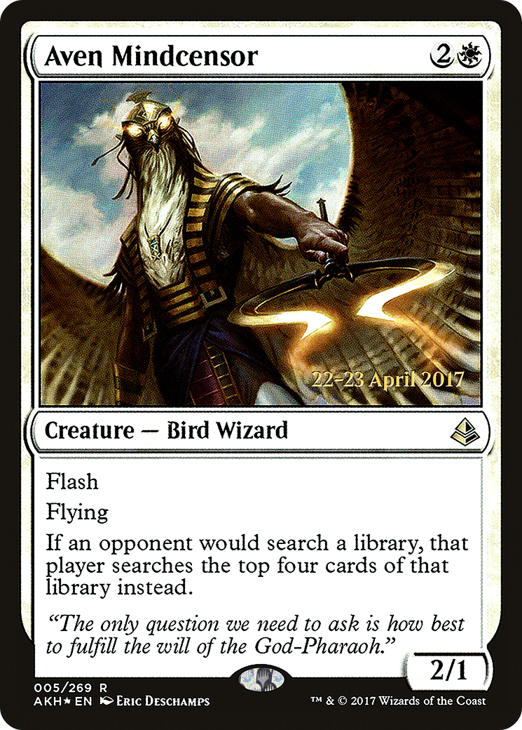 Image of Aven Mindcensor (PRE-05S) - Amonkhet Promos Foil