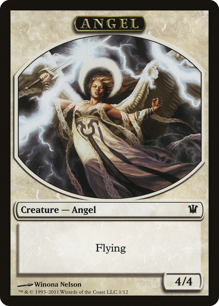 Image of Angel Token (ISD-001) - Innistrad Tokens