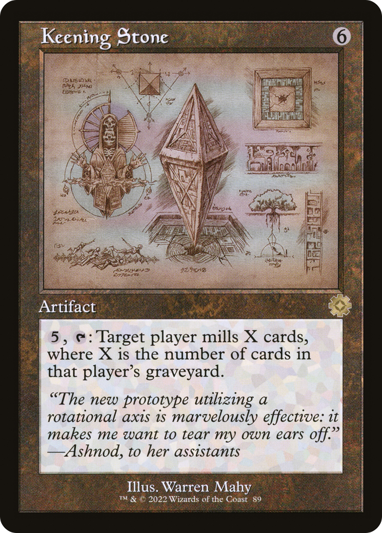 Image of Keening Stone (Schematic) (BRR-089) - The Brothers' War Retro Artifacts Foil