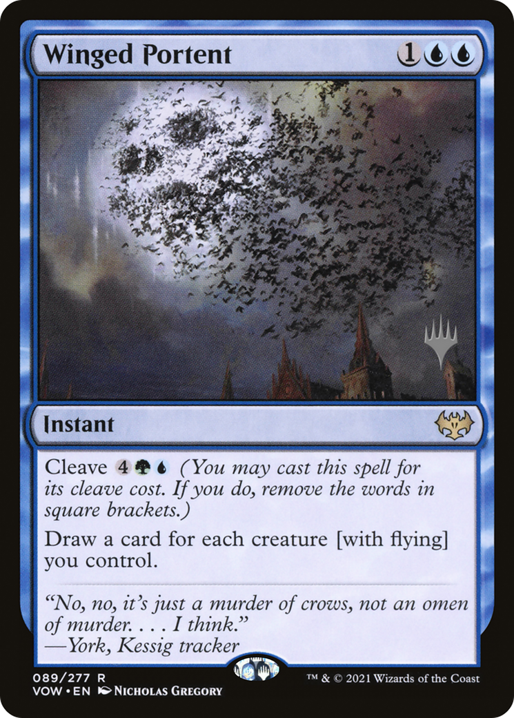 Image of Winged Portent (PPNEO-) - Innistrad: Crimson Vow Promos Foil
