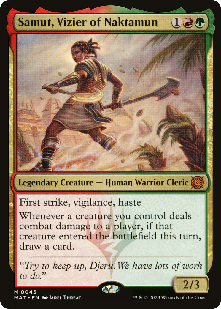 Image of Samut, Vizier of Naktamun (MAT-045) - March of the Machine: The Aftermath Foil