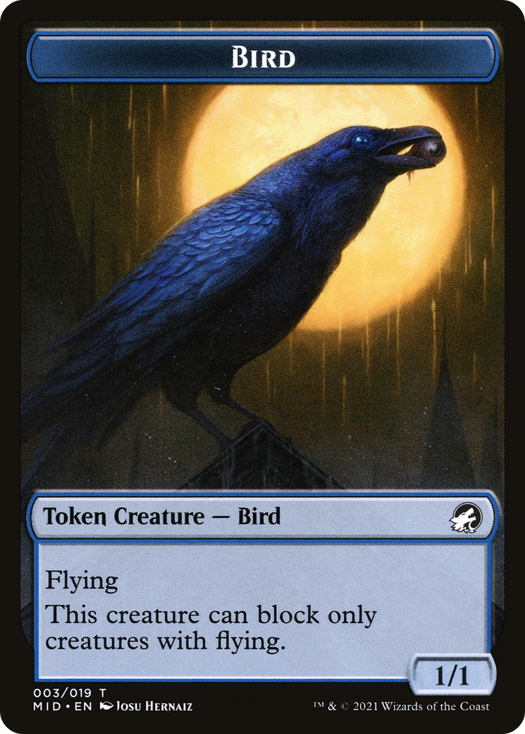 Image of Bird (TMID-003) - Innistrad: Midnight Hunt Tokens