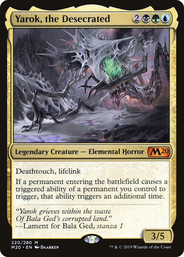 Image of Yarok, the Desecrated (M20-220) - Core Set 2020 Foil