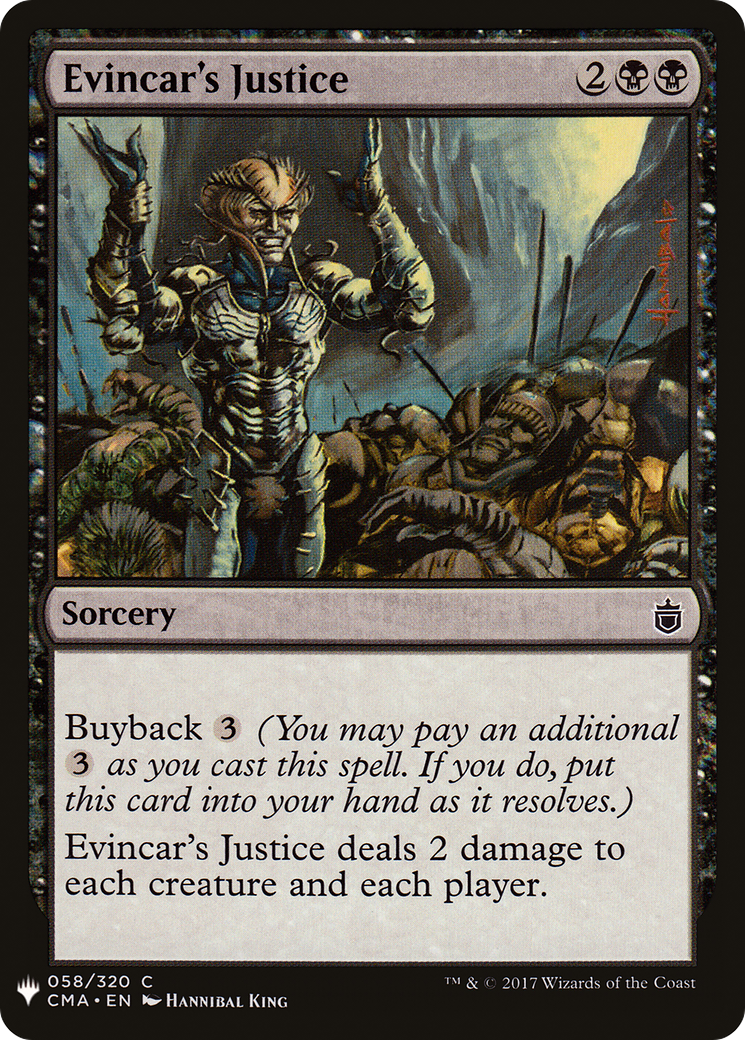 Image of Evincar's Justice (LIST-CMA-58) - The List