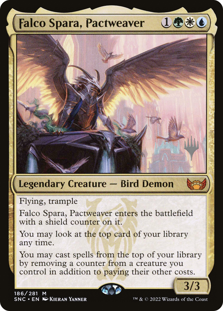 Image of Falco Spara, Pactweaver (PPSNC-186P) - Streets of New Capenna Promos