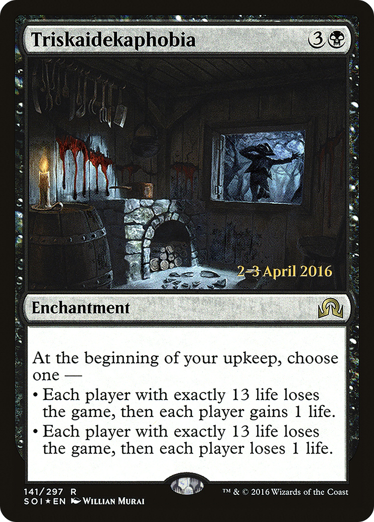 Image of Triskaidekaphobia (PRE-141S) - Shadows over Innistrad Promos Foil