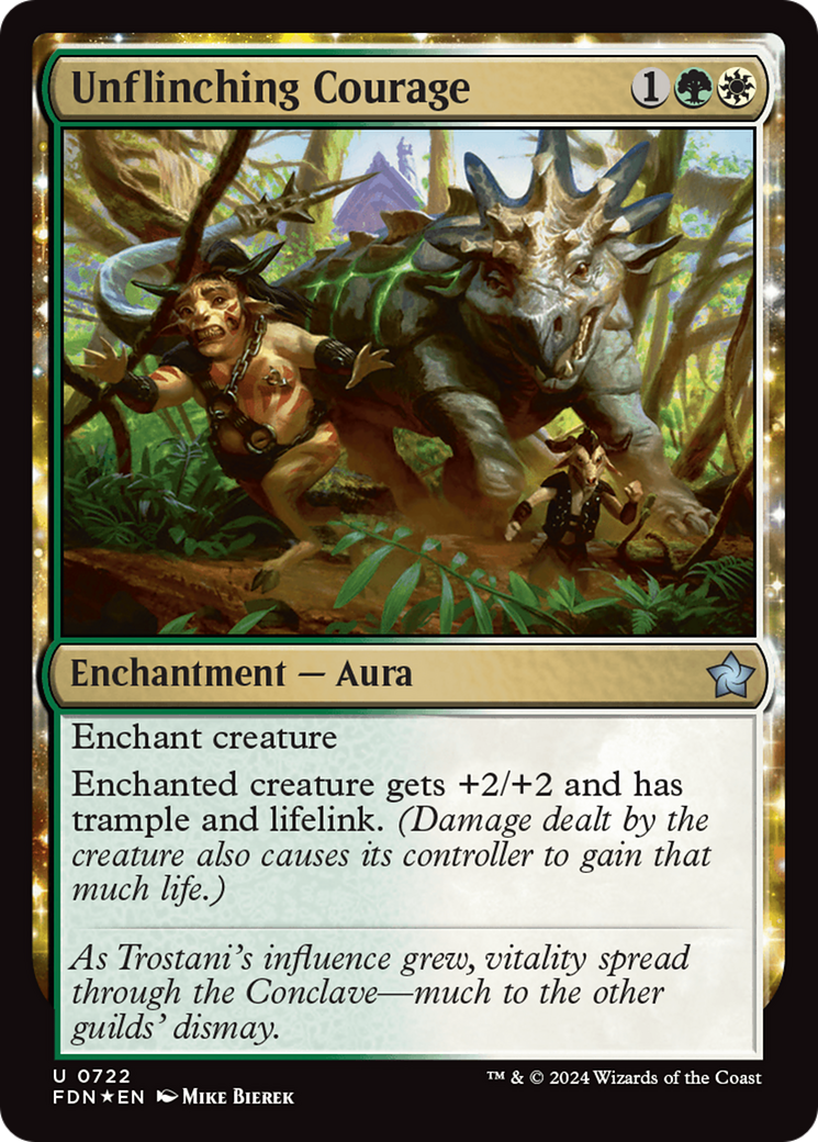 Image of Unflinching Courage (FDN-722) - Foundations: (enchantment) Foil