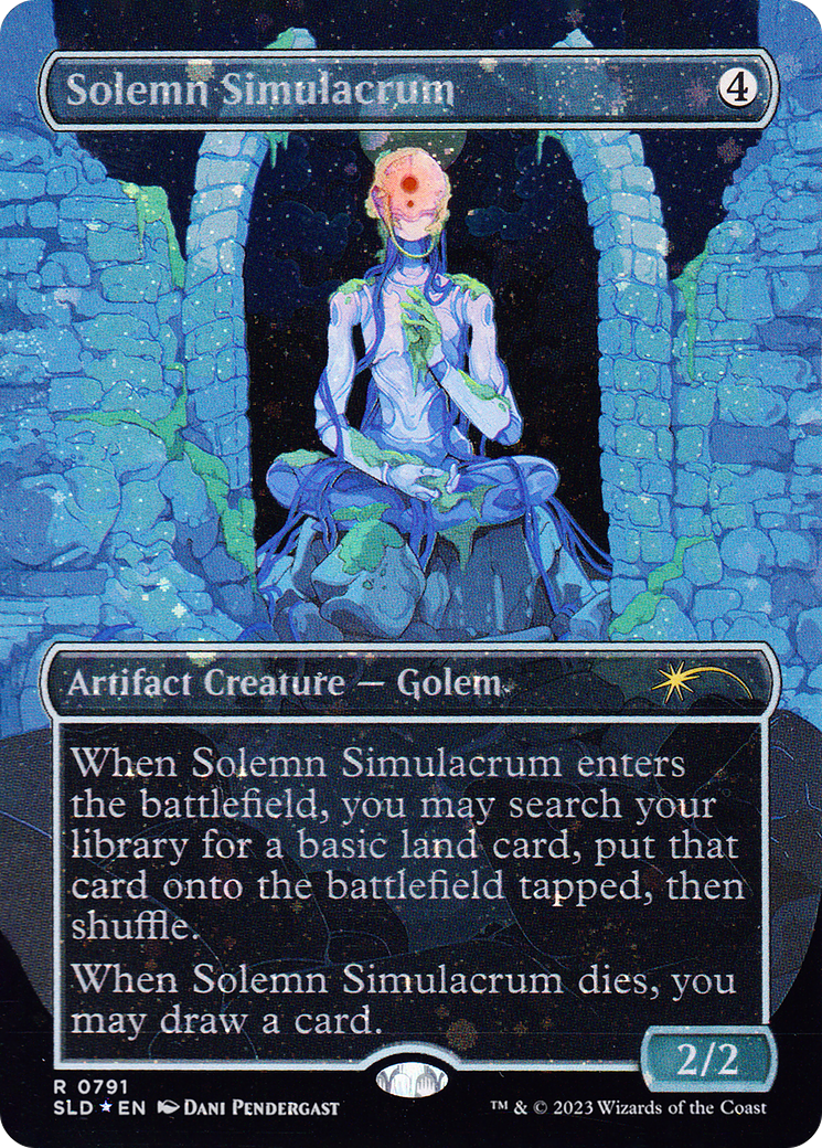 Image of Solemn Simulacrum (0791) (Galaxy Foil) (SLD-791★) - Secret Lair Drop (Borderless) Foil