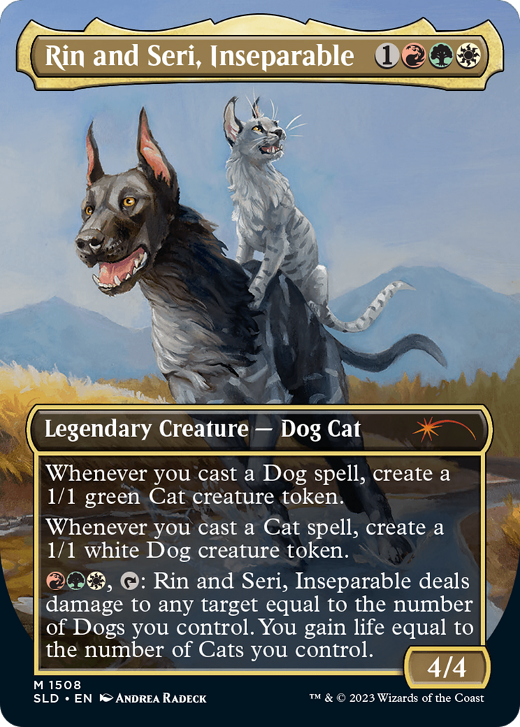 Image of Rin and Seri, Inseparable (Display Commander) - Thick Stock (SLD-1554) - Secret Lair Drop (Borderless)