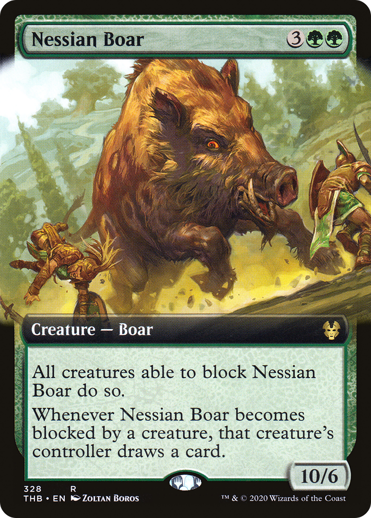 Image of Nessian Boar (Extended Art) (THB-328) - Theros Beyond Death: (Extended Art) Foil