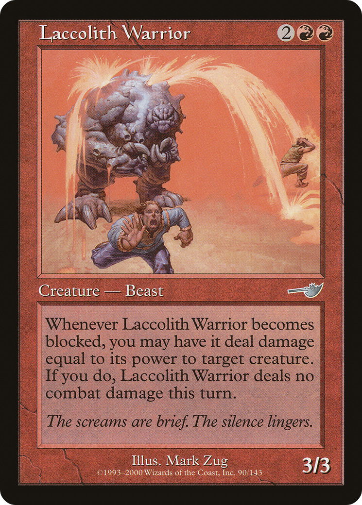 Image of Laccolith Warrior (NMS-090) - Nemesis Foil