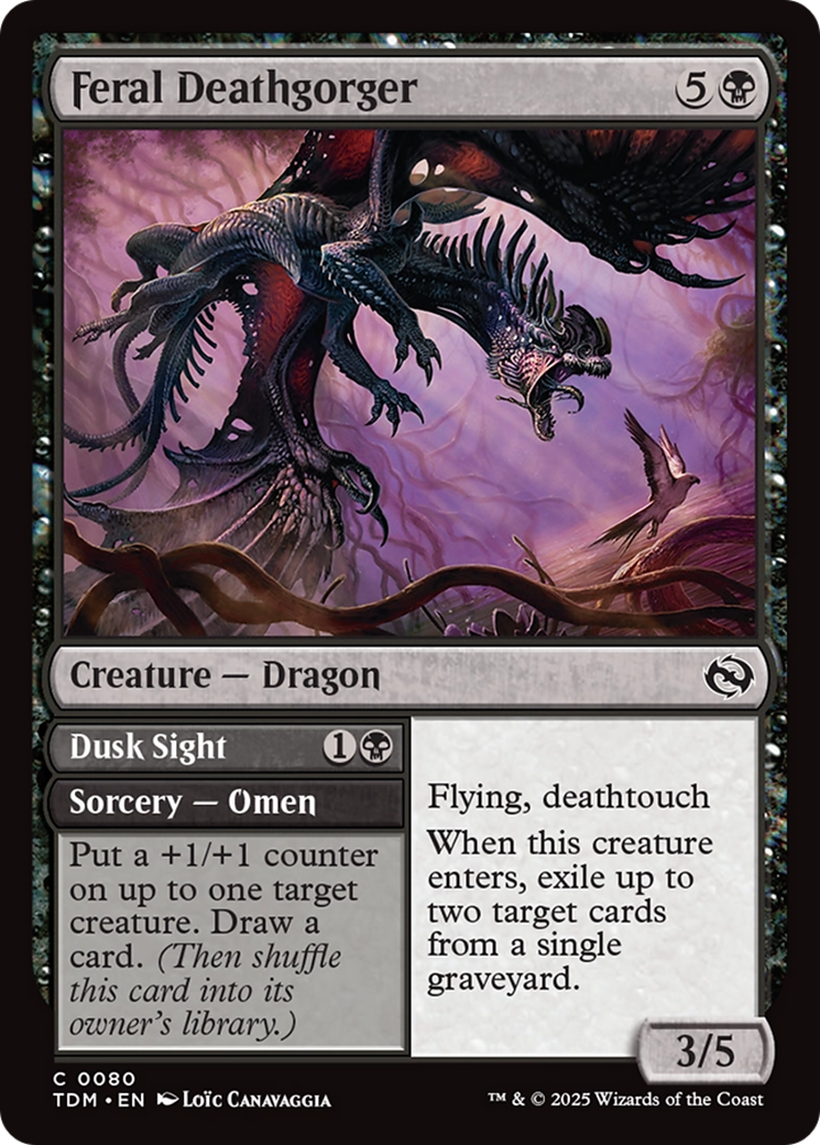 Image of Feral Deathgorger (TDM-080) - Tarkir: Dragonstorm Foil