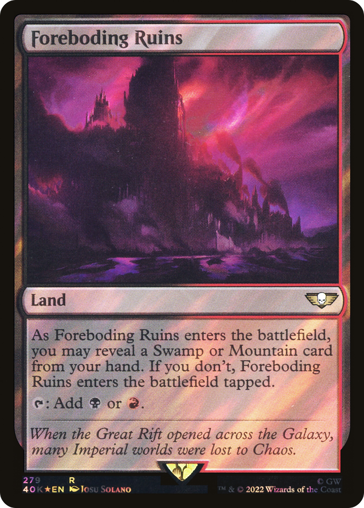 Image of Foreboding Ruins (Surge Foil) (40K-279) - Warhammer 40,000 Commander Foil