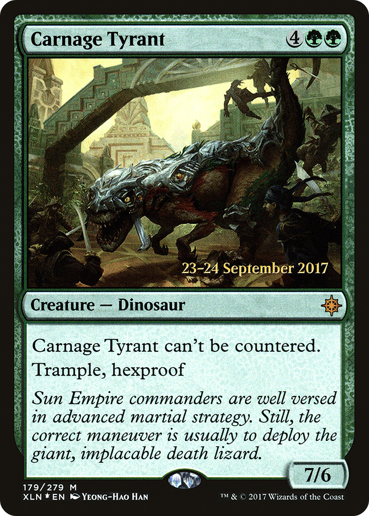 Image of Carnage Tyrant (PRE-179) - Ixalan Promos Foil