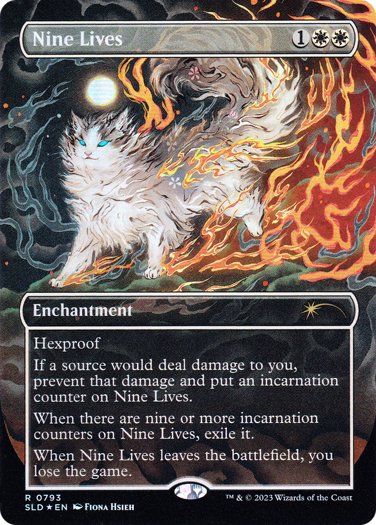 Image of Nine Lives (SLD-793) - Secret Lair Drop (Borderless) Foil