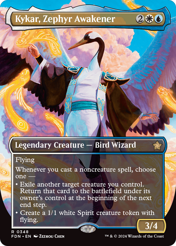 Image of Kykar, Zephyr Awakener (Borderless) (FDN-348) - Foundations (Borderless)
