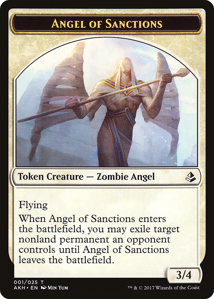 Image of Angel of Sanctions Token (AKH-001) - Amonkhet Tokens