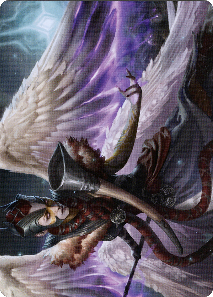 Image of Firja, Judge of Valor // Firja, Judge of Valor (ASKHM-056) - Art Series: Kaldheim (Borderless) Foil