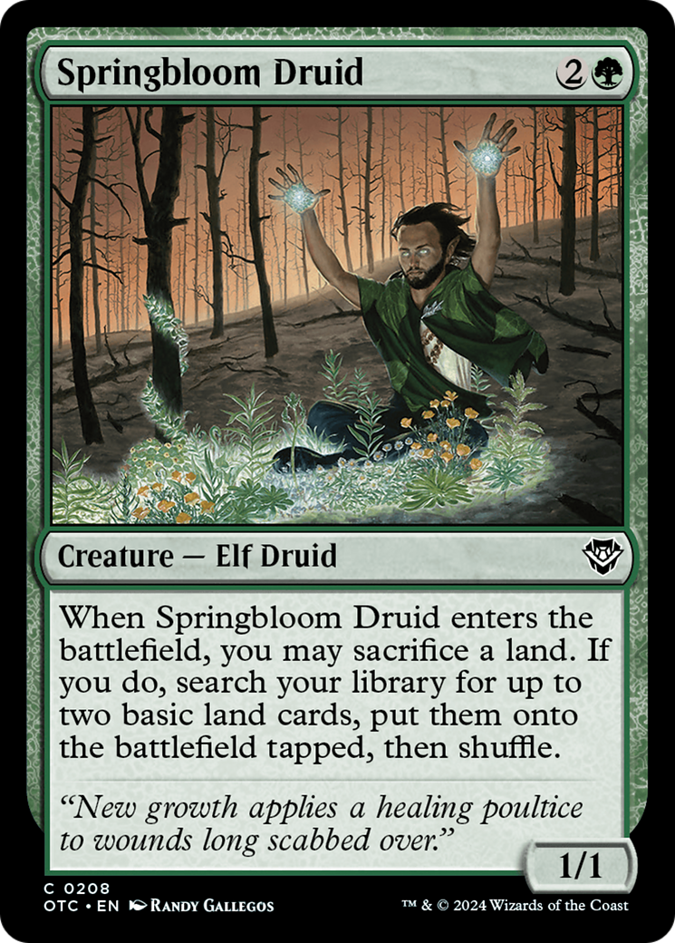 Image of Springbloom Druid (OTC-208) - Outlaws of Thunder Junction Commander