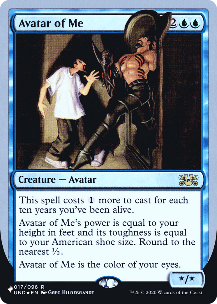 Image of Avatar of Me (LIST-017/096) - The List (Unfinity Foil Edition) Foil